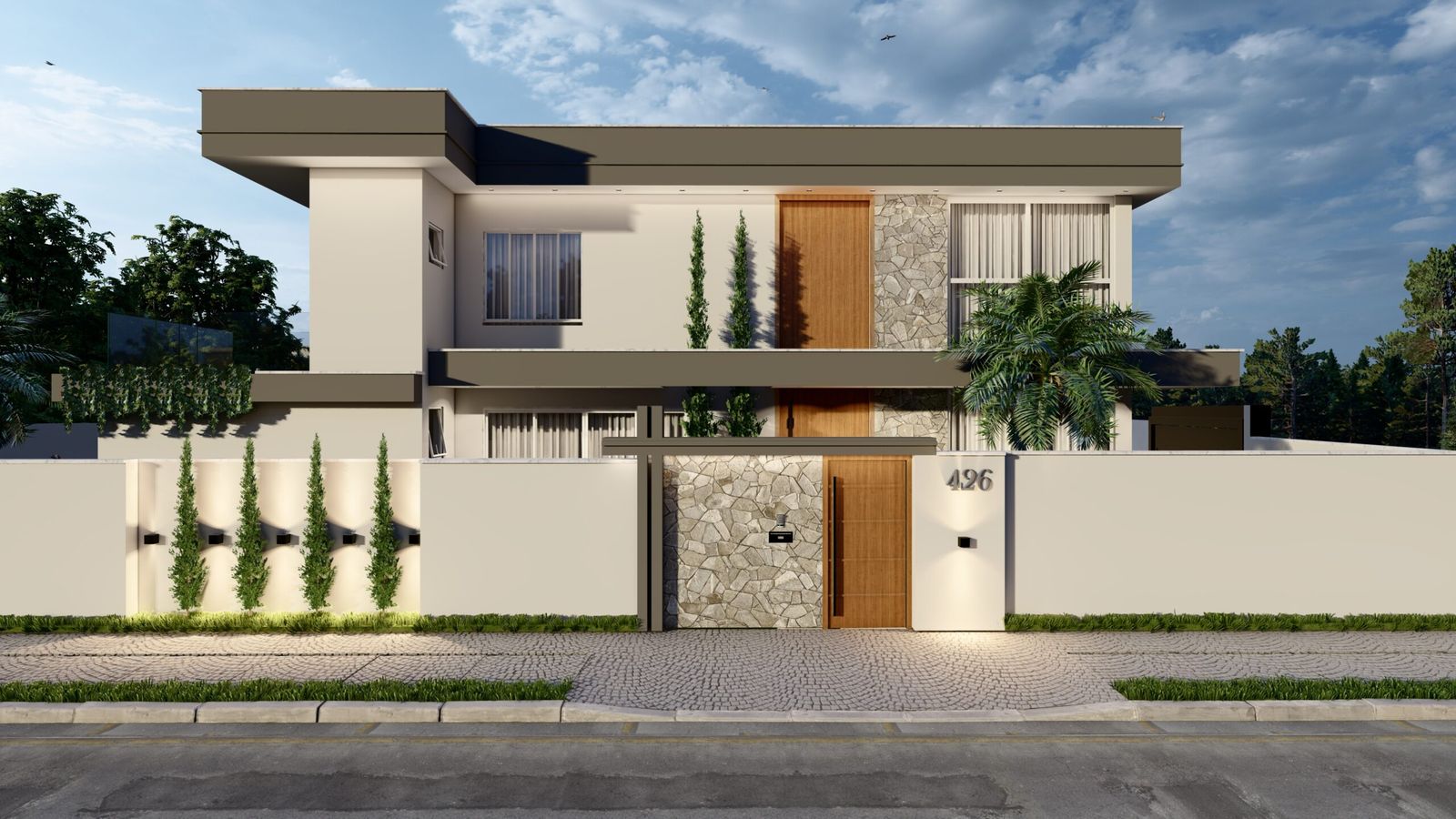 Residência contemporânea projetada pela MDE Arquitetura